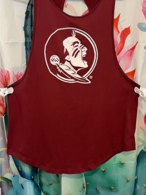 KADYLUXE Florida State Seminoles Women's Racerback Tank Burgundy Scoop Neck M